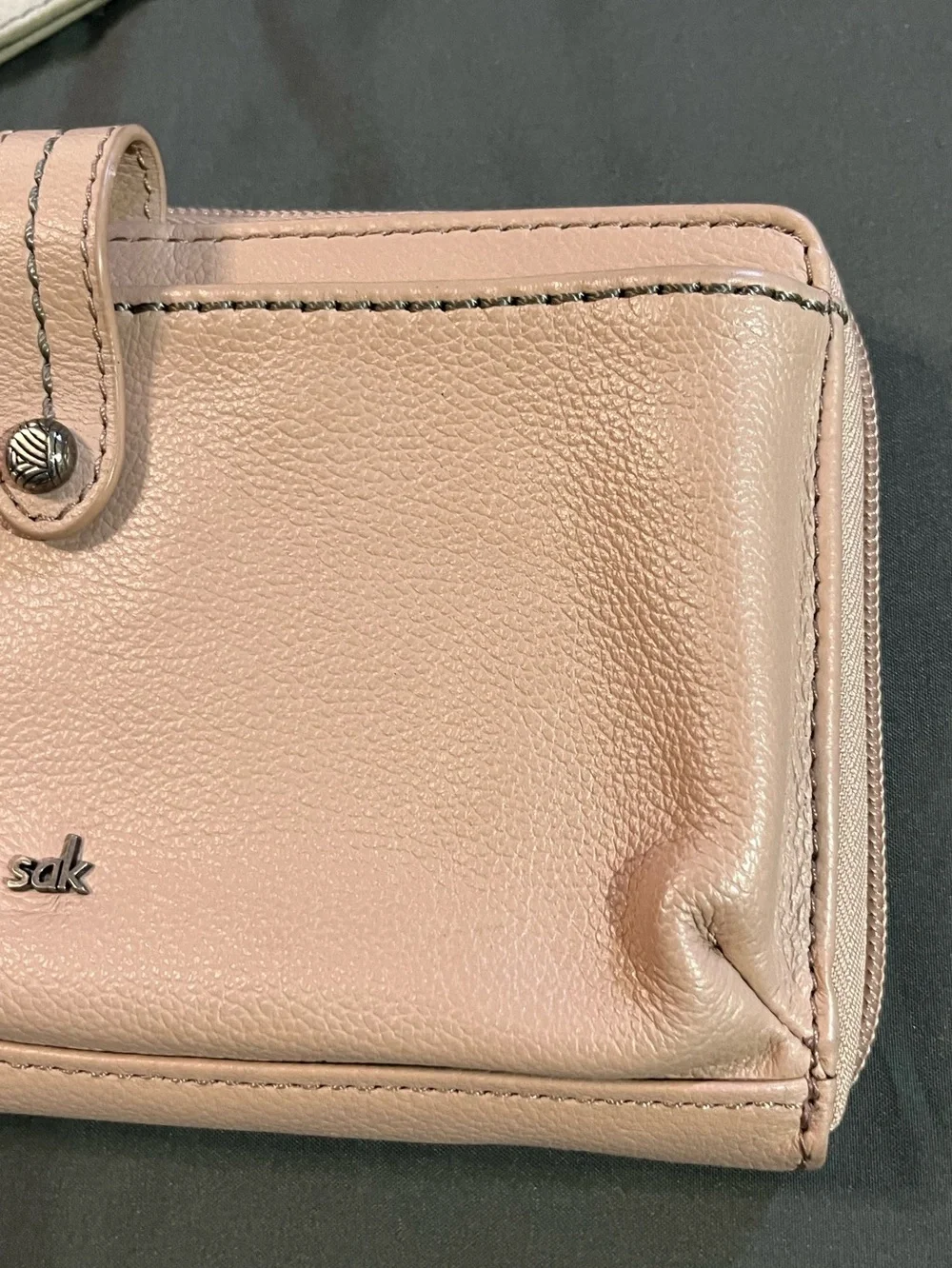 The Sak Pebbled Leather Organizer Wallet, Blush Pink, Wristlet